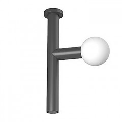 ANTONIO LUPI APOLLO Верхний душ Ø45 мм., с LED подсветкой, потолочный монтаж, цвет черный матовый