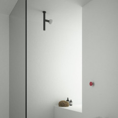 ANTONIO LUPI APOLLO Верхний душ Ø45 мм., с LED подсветкой, потолочный монтаж, цвет черный матовый