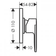 Hansgrohe Vernis Blend Смеситель для душа, однорычажный, внешняя часть, цвет: хром