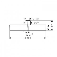 Hansgrohe Rainfinity Верхний душ 250 1jet, цвет: шлифованная бронза