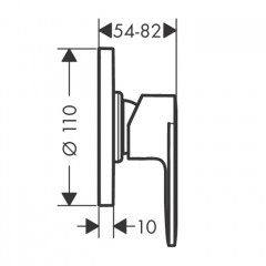 Hansgrohe Vernis Blend Смеситель для душа, однорычажный, внешняя часть, цвет: матовый черный