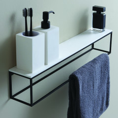 Bertocci Officina 02 Дозатор для жидкого мыла, настольный композит, цвет: белый матовый/черный матовый