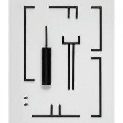 Bertocci Trecento Туалетный ёршик, подвесной, цвет: черный матовый