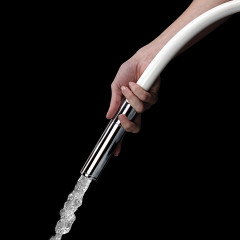 BOSSINI Душ Кнайпе с запорным вентилем, подводовм воды, держателем и белым шлангом, в комплекте с встраиваемой частью, цвет хром