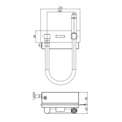BOSSINI Душ Кнайпе с запорным вентилем, подводовм воды, держателем и белым шлангом, в комплекте с встраиваемой частью, цвет хром