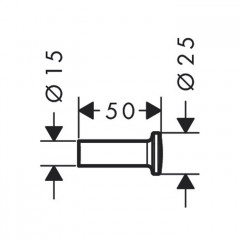 Axor Universal Circular Крючок, подвесной, цвет: черный матовый