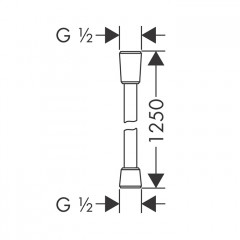 Hansgrohe Isiflex Душевой шланг 125см., цвет: черный матовый