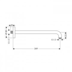 Hansgrohe Portec S Держатель верхнего душа, цвет: шлифованная бронза