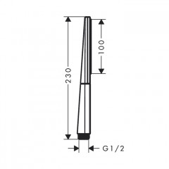 Hansgrohe Rainfinity Ручной душ 100 1jet, цвет: шлифованный черный хром