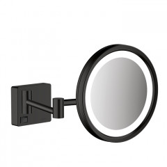 Hansgrohe AddStoris Косметическое зеркало с LED подсветкой, цвет: черный матовый