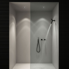 ANTONIO LUPI APOLLO Верхний душ Ø45 мм., настенный монтаж, цвет черный матовый