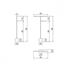 ANTONIO LUPI BIVIO Полотенцедержатель напольный, база из мрамора Carrara satinato, структура из латуни в отделке Bianco opaco