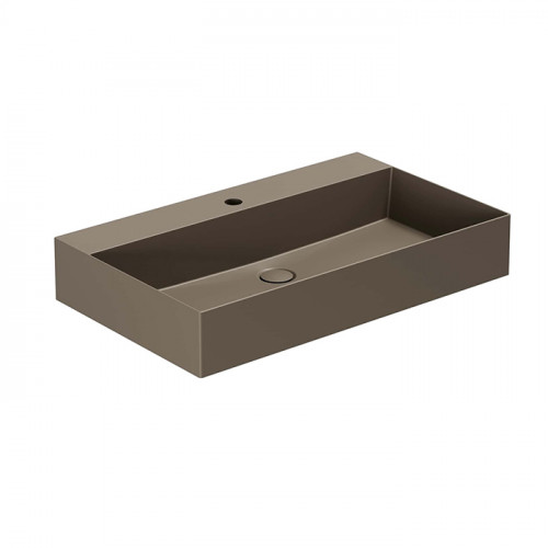 AZZURRA ELEGANCE Squared раковина подвесная/накладная 75х45см с 1 отв. под смеситель , цвет Cacao