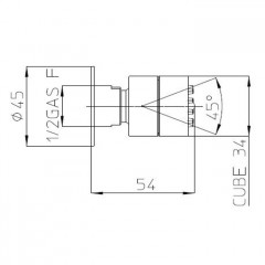 BOSSINI CUBIC GOM Форсунка поворотная, квадратная, цвет хром