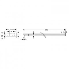 Hansgrohe AddStoris Полотенцедержатель 44.5см., двухрожковый, цвет: шлифованная бронза
