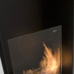 ANTONIO LUPI TEKA Камин 486х400х1700мм, встраиваемый в стену, на биоэт, корп из стали, с противопожарн стеклом и горелкой LAFLACA, покрыт черн краской