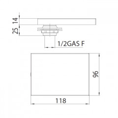 Bossini Касакад MAK 96х118 см, латунь. цвет хром