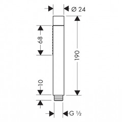 Axor Starck Ручной душ с 2 режимами, цвет: шлифованное золото