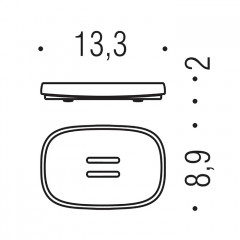 Colombo Trenta Мыльница настольная, цвет: хром