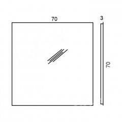 Colombo Gallery Зеркало 70x70, цвет: нержавеющая сталь