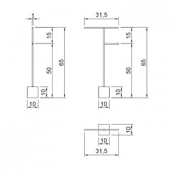 ANTONIO LUPI BIVIO Стойка напольная с полотенцедержателем и держателем туалетной бумаги, база из мрамора Carrara satinato, структ Nero goffrato