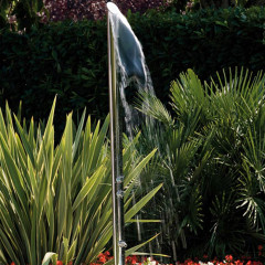 BOSSINI AQUABAMBU Душевая колонна для установки вне помещения, напольная, 2 прогрессивных смесителя, каскад, излив, с встроенной частью, цвет хром