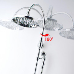 BOSSINI RETRO Душевая стойка с верхним душем230 мм., ручной душ и шланг, цвет хром