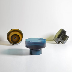 ANTONIO LUPI Borghi  Раковина накладная Ø50х33 см, для установки на пьедестал, Cristalmood, с донным клапаном, цвет Gran Cru