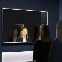 ANTONIO LUPI EDISON Зеркало 1800х750х55 мм., с блестящей кромкой, с белой светодиодной подсветкой, рама в отделке Bronzo