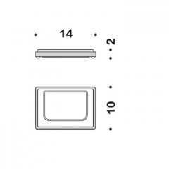 Colombo Look Мыльница настольная, цвет: хром/матовое стекло