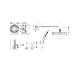 Hansgrohe Raindance Душ. cистема, цвет черный матовый