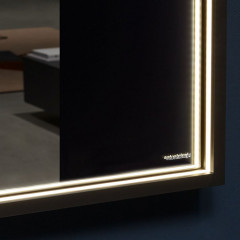 ANTONIO LUPI EDISON Зеркало 1800х750х55 мм., с блестящей кромкой, с белой светодиодной подсветкой, рама в отделке Bronzo