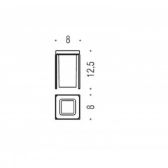 Colombo Forever Стакан настольный, цвет: хром/матовое стекло
