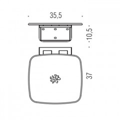 Colombo Complementi Сиденье для душа, с креплениями к стене, 160кг, цвет: черный
