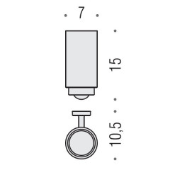Colombo Nordic Стакан подвесной, цвет: хром/матовое стекло