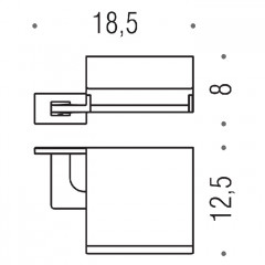 Colombo Look Держатель туалетной бумаги с крышкой, цвет: белый матовый