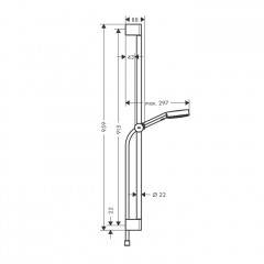 Hansgrohe Pulsify Душевой гарнитур, настенный, цвет: черный