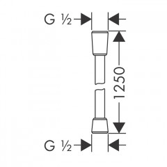 Hansgrohe Isiflex Душевой шланг 125см., цвет: шлифованная бронза
