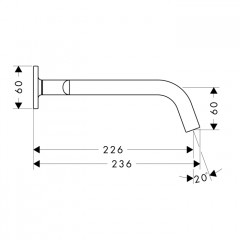 Axor Citterio M Смеситель для раковины, настенный, цвет: сталь