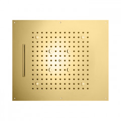 BOSSINI DREAM/3 Верхний душ 570 x 470 mm, 3 режима (дождь, каскад, туман), с LED (синий), блок питания/управления, цвет: золото
