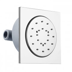 Bossini CUBIC-REG Форсунка настенная поворотная, самоочищающаяся,100х100 мм, хром