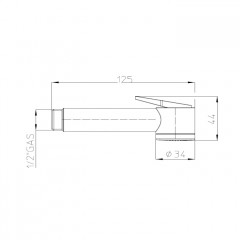 BOSSINI PALOMA ABS Душевая лейка D 34 мм, с клапаном подачи, материал: латунь, цвет хром