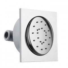 Bossini CUBIC-REG Форсунка настенная поворотная, самоочищающаяся,100х100 мм, хром