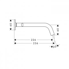 Axor Citterio M Смеситель для раковины, встраиваемый, излив: 22.6см., ручка: рычаг, цвет: шлифованная бронза