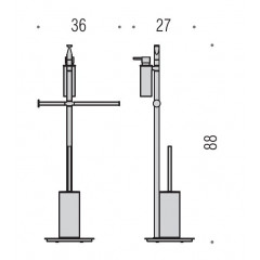 Colombo Planets Стойка с аксессуарами 88 см, цвет: хром