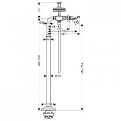 Axor Montreux Смеситель для ванны, напольный, с ручным душем, цвет: сталь
