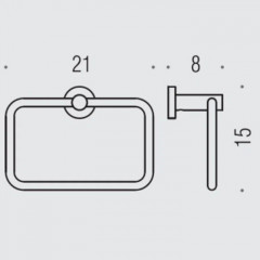 Colombo Plus Полотенцедержатель кольцо, цвет: PVD золото матовое