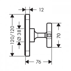 Axor Citterio E Запорный вентиль, встраиваемый, или (внешняя часть) цвет: шлифованная бронза