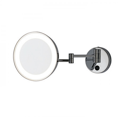 Bertocci Specchi Зеркало косметические, настенное зеркало с LED-подсветкой и выключателем, 3-х кратное увеличение, цвет: хром