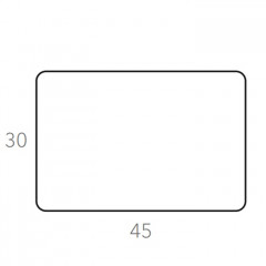 ADJ Прямоугольный плейсмат, 45x30 см., цвет: белый/панна котта